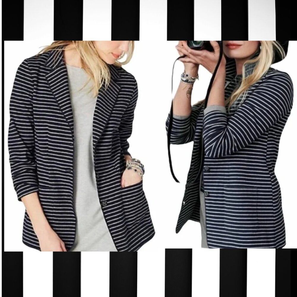 Tart Striped Blazer Jacket Style Top